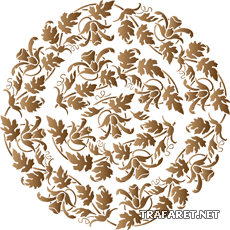 Kreisförmiges Motiv mit Hasenglöckchen 23 - Schablone für die Dekoration