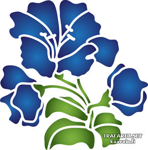 Blume im englischen Stil - Schablone für die Dekoration
