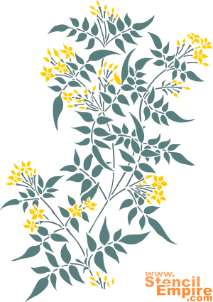Jasmin - Schablone für die Dekoration