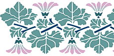 Gewebtes Blumenmuster (Schablonen für Blumen zeichnen)