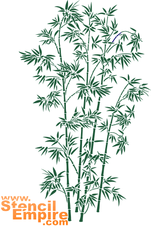 Großer Bambus (Schablonen des Blätter und Gras Design)