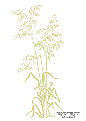 Hafer 1 (Schablonen des Blätter und Gras Design)