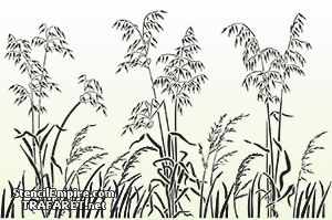 Hafer und Gras (Schablonen des Blätter und Gras Design)