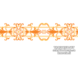Französisches Bordürenmotiv 1 - Schablone für die Dekoration
