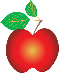 Apfel 2 - Schablone für die Dekoration