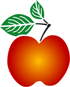 Apfel 1 - Schablone für die Dekoration