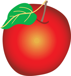 Apfel 4 - Schablone für die Dekoration