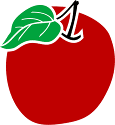 Apfel 3 - Schablone für die Dekoration