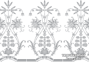 Lilien im klassizistischen Stil 77b - Schablone für die Dekoration