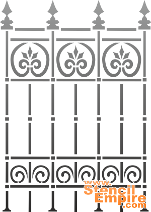 Zaun 1 - Schablone für die Dekoration