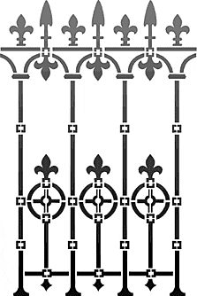 Zaun 2 - Schablone für die Dekoration