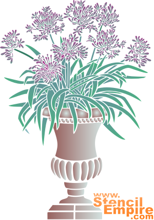 Schmucklilie (Schablonen für Gartenpflanzen zeichnen)
