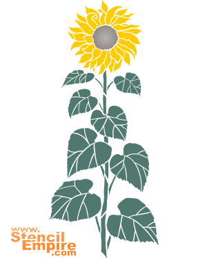 Sonnenblume - Schablone für die Dekoration