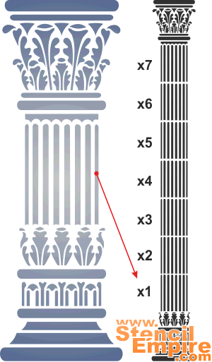 Griechische Pfeiler (Schablonen im griechischen Stil)