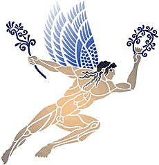 Eros der griechische Gott - Schablone für die Dekoration
