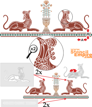Dekorelemente von Knossos - Schablone für die Dekoration