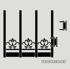 Eisernes Tor: Unterseite - Schablone für die Dekoration