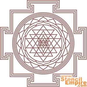 Shri Yantra (Schablonen Indische Mustern)