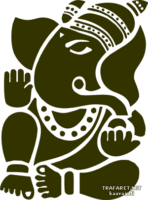 Ganesha 02 - Schablone für die Dekoration