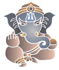 Indischer Elefant  - Schablone für die Dekoration
