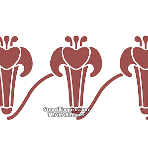 Bordürenmuster im Jugendstil 061 - Schablone für die Dekoration