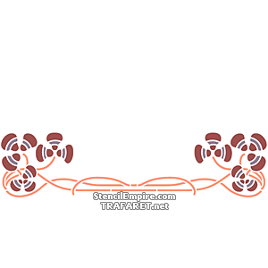 Muster im Jugendstil 064b - Schablone für die Dekoration