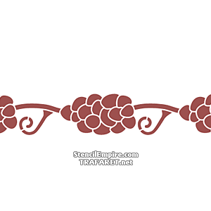 Bordürenmuster im Jugendstil 105 - Schablone für die Dekoration