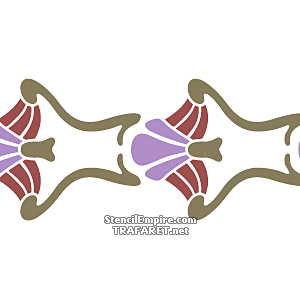 Bordürenmuster im Jugendstil 110 - Schablone für die Dekoration