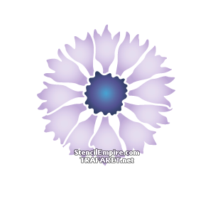 Kornblume 166 - Schablone für die Dekoration