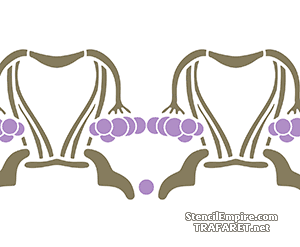 Bordüre im Jugendstil 201 - Schablone für die Dekoration