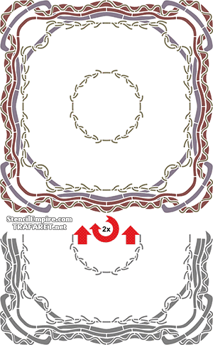 Jugendstil-Rahmen 207 - Schablone für die Dekoration