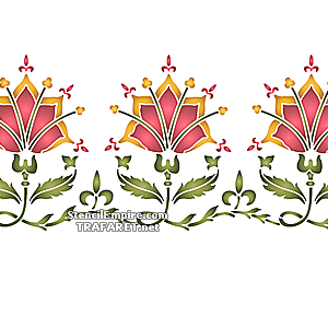 Türkische Blumen - Schablone für die Dekoration