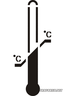 Zulässiger Temperaturbereich - Schablone für die Dekoration