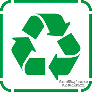 Recycling-Zeichen - Schablone für die Dekoration