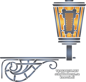 Straßenlicht 02 - Schablone für die Dekoration