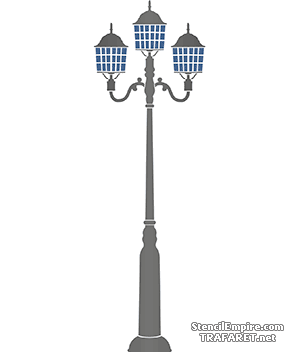 Großes Straßenlicht 014 - Schablone für die Dekoration