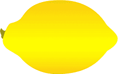 Zitrone 1 - Schablone für die Dekoration