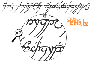 Der Herr der Ringe (Schablonen mit Phrasen und Buchstaben)