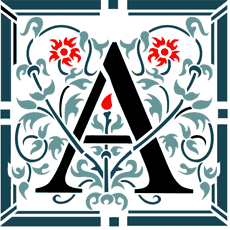 Anfangsbuchstaben A - Schablone für die Dekoration