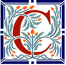 Anfangsbuchstaben C - Schablone für die Dekoration