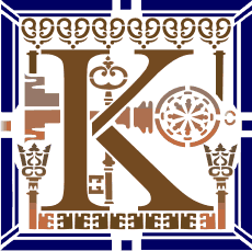 Anfangsbuchstaben K - Schablone für die Dekoration