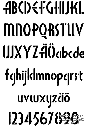 Schriftart Matteus  (NORM) - Schablone für die Dekoration