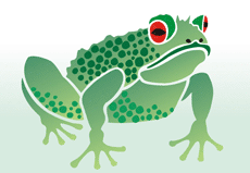 Großer Frosch - Schablone für die Dekoration