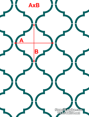 Tapete Marokkanische Fliesen 2 (Schablonen für die Wand)