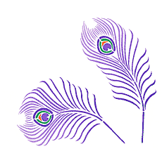 Pfauenfedern - Schablone für die Dekoration