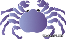 Blaue Krabbe - Schablone für die Dekoration