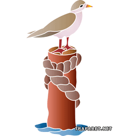 Seemöwe 14 - Schablone für die Dekoration