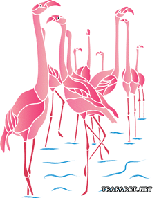Rosa Flamingo - Schablone für die Dekoration
