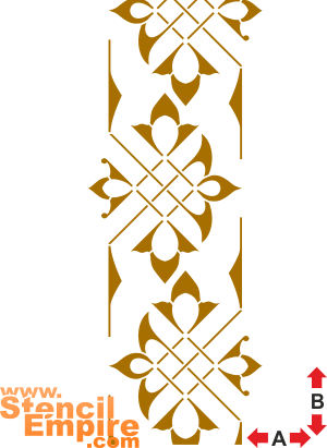 Nepalesisch Muster B - Schablone für die Dekoration
