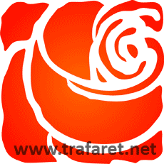 Rose im Jugendstil - Schablone für die Dekoration